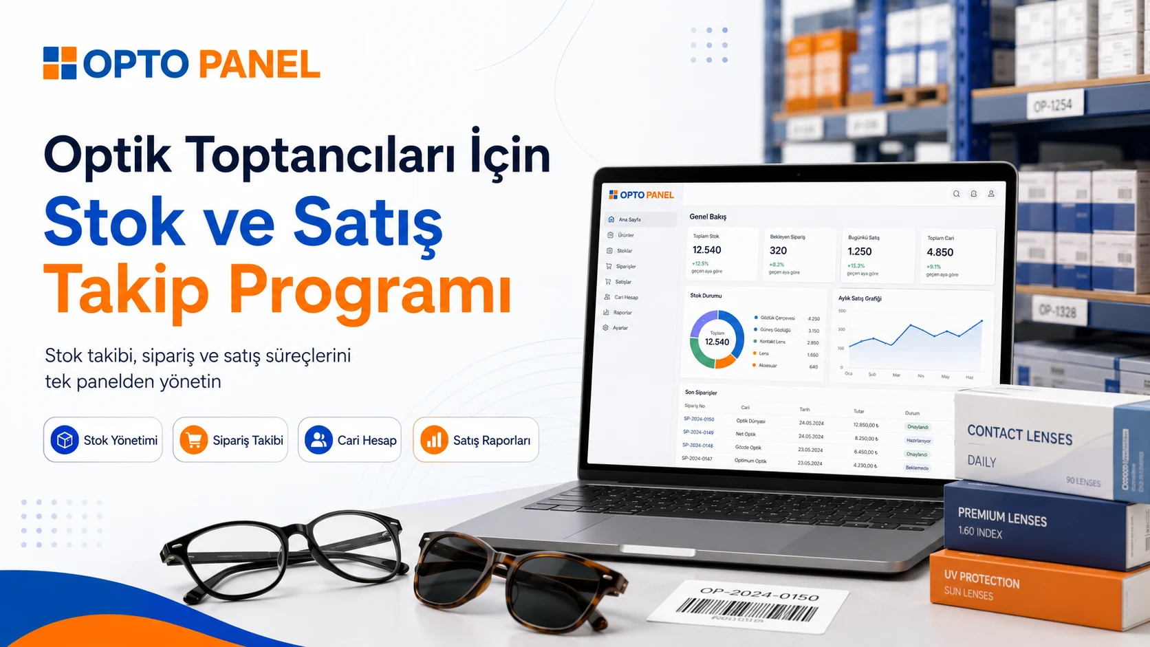 Optik Toptancıları İçin Stok ve Satış Takip Programı
