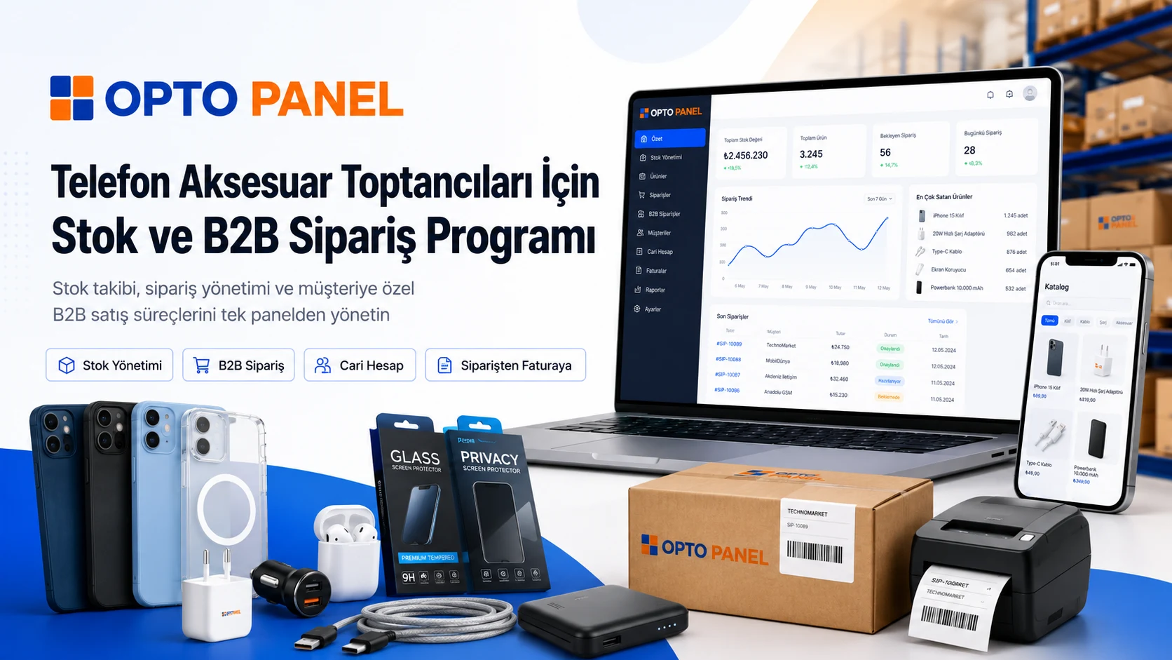 Telefon Aksesuar Toptancıları İçin Stok ve B2B Sipariş Programı
